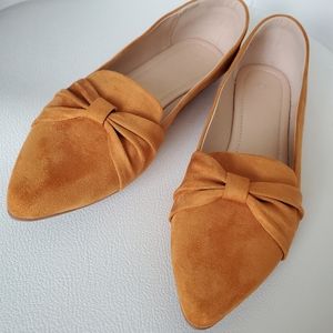 Faux suede flats (size 9)